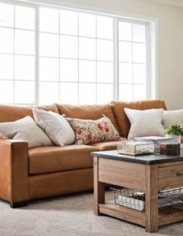 Pottery Barn TURNER SQUARE ARM LEATHER SOFA pottery barn black friday sale