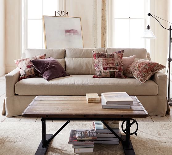 Pottery Barn YORK SLOPE ARM DEEP SEAT SLIPCOVERED SOFA COLLECTION pottery barn premier sale november 17 2017