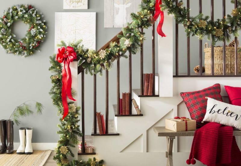 Pre-Lit Pine Garland with 100 Clear Lights wayfair cyber monday sale