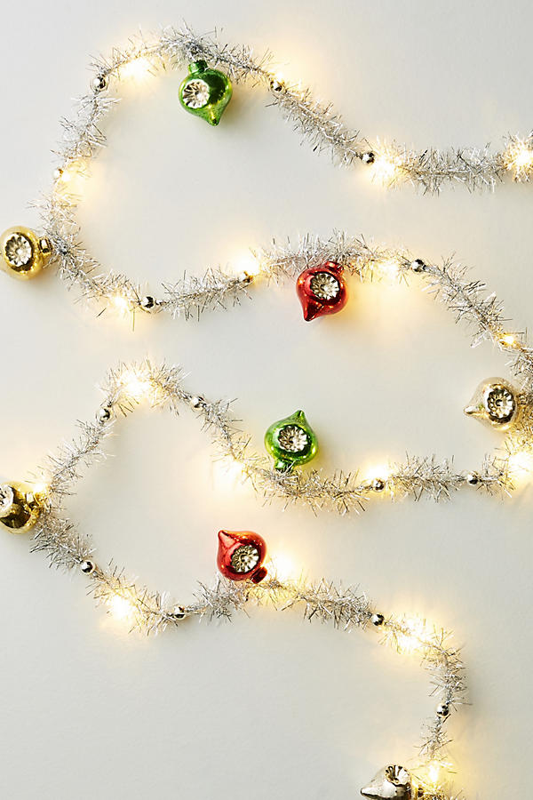 Retro Tinsel Garland A/S Anthropologie holiday home sale
