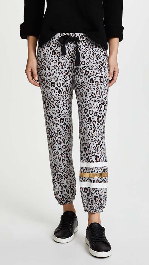 SUNDRY Sweatpants with Foil Stripes Heather Grey Shopbop buy more save more sale