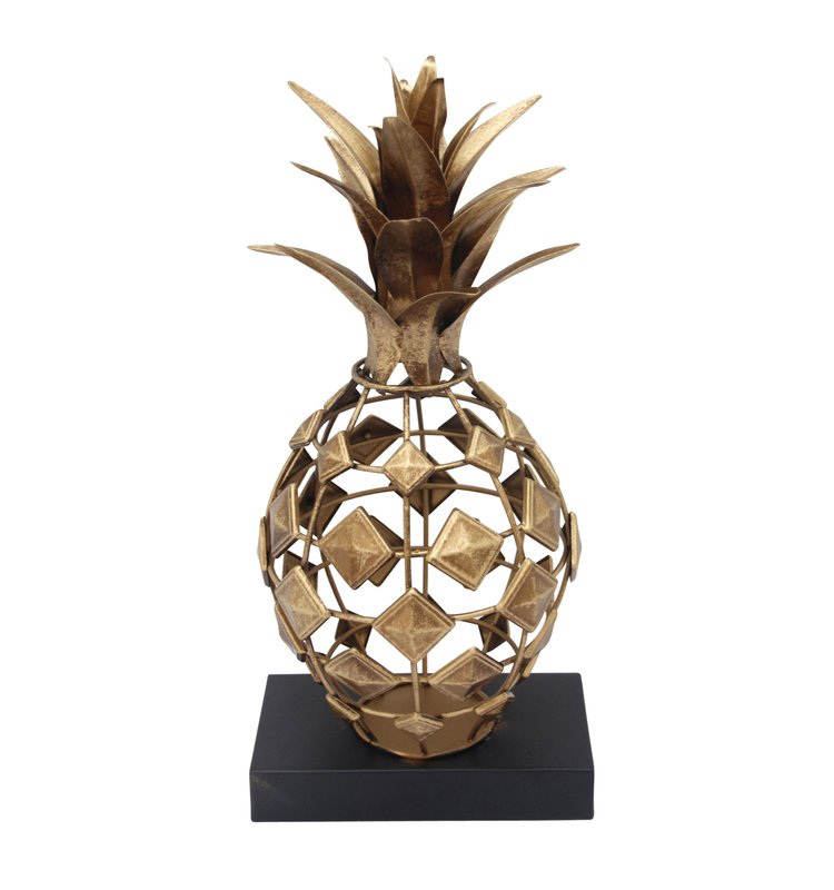 Sagebrook Home Metal Pineapple on Base Sculpture wayfair cyber monday sale