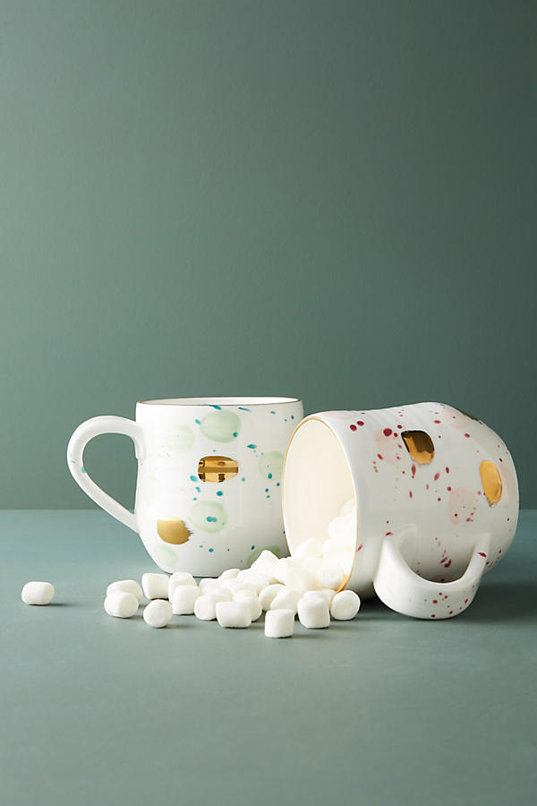 Suite One Studio Mimira Mug Green Motif anthropologie home holiday sale