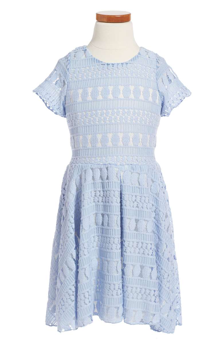 TWIRLS & TWIGS Lace Dress Light Blue Toddler, Little Girl & Big Girl thanksgiving dresses for toddler girls
