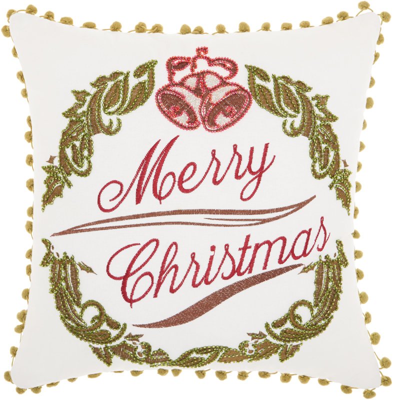 The Holiday Aisle Cotton Throw Pillow Merry Christmas wayfair cyber monday sale