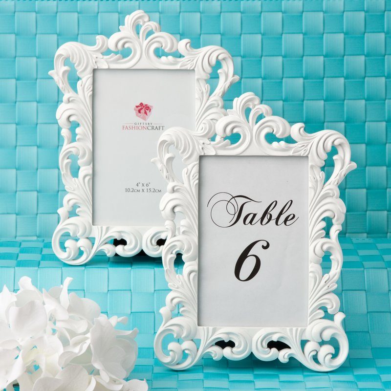 The Twillery Co. Adams Baroque Design Picture Frame White wayfair cyber monday sale