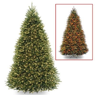 Three Posts Fir 10' Hinged Green Artificial Christmas Tree with 1200 LED White/Multicolor Lights wayfair everything home sale