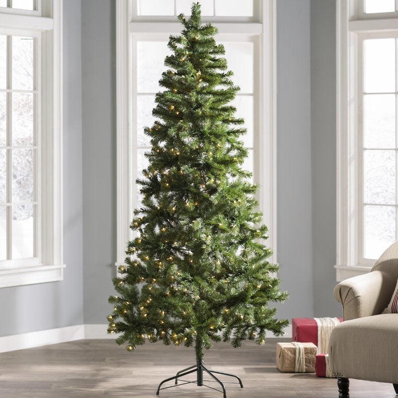 Wayfair Basics 7' Green Fir Artificial Christmas Tree with 350 Clear Lights wayfair cyber monday sale