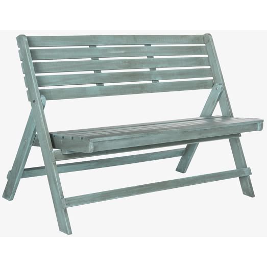 West Elm Folding Outdoor Bench Beach Blue Finish west elm black friday buy more save more sale