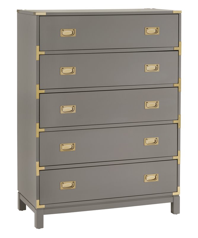 Willa Arlo Interiors Eivind 5 Drawer Accent Chest Espresso Gray White Gold Metal Finish wayfair cyber monday sale