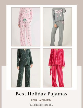Fashion expert, journalist, blogger and holiday pajama enthusiast Candie Anderson of candieanderson.com shares the 15 best holiday pajamas for women and an exclusive 50% off coupon code!