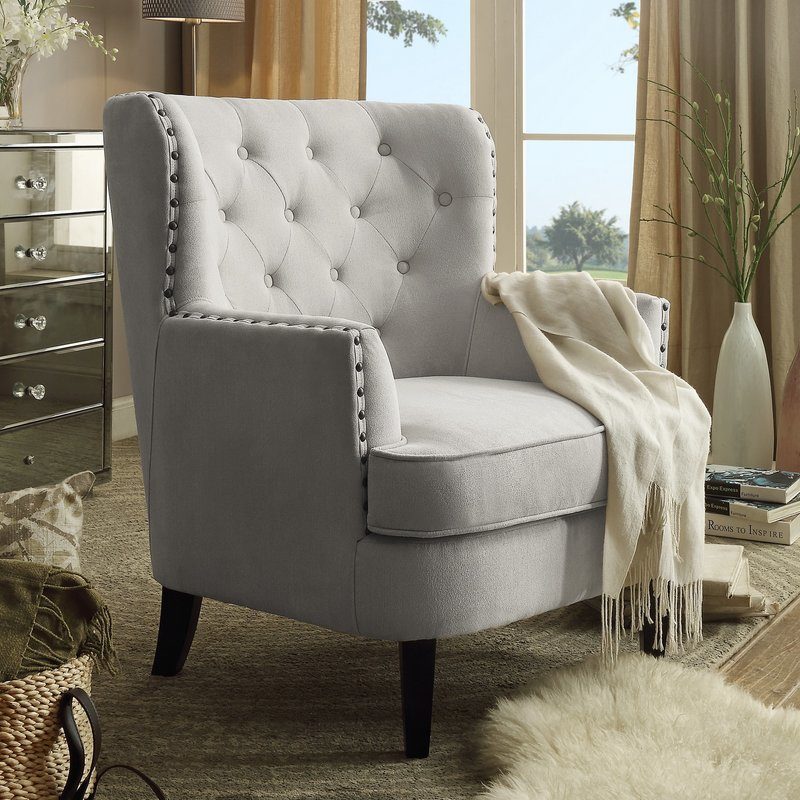 iNSTANT HOME Chrisanna Wingback Chair Beige wayfair cyber monday sale