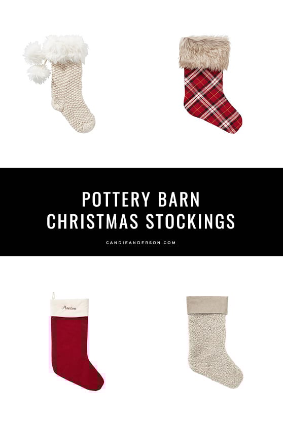 Lifestyle expert, journalist and home decor blogger Candace Rose Anderson of the blog Candie Anderson (candieanderson.com) has the scoop on the best Pottery Barn Christmas stockings and tree skirts on sale for a limited time during the festive holiday season.