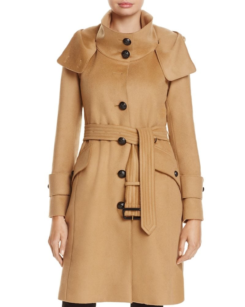 Burberry Claybrooke Single-Breasted Peacoat Camel Melange peacoats winter women 2018