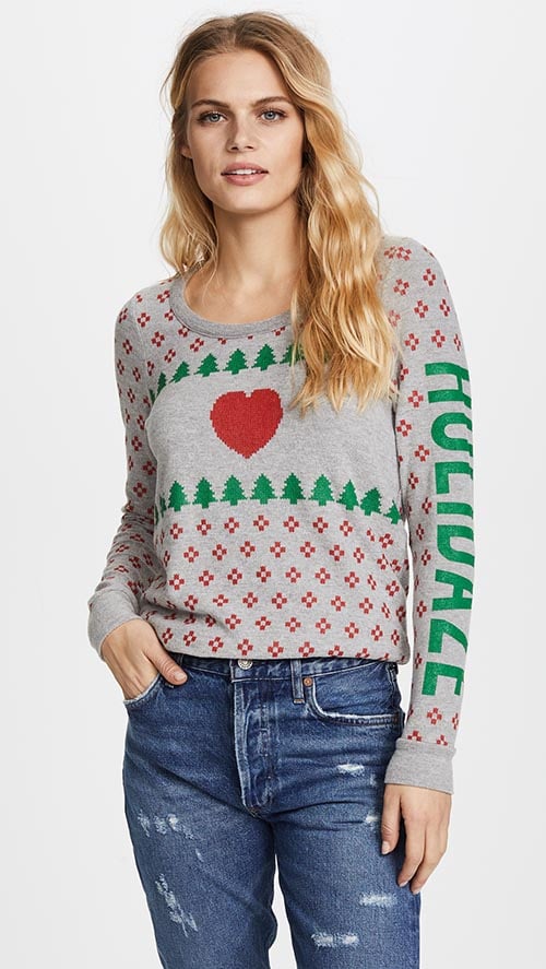 Chaser Holidaze Tee Heather Grey holiday shirts for women christmas