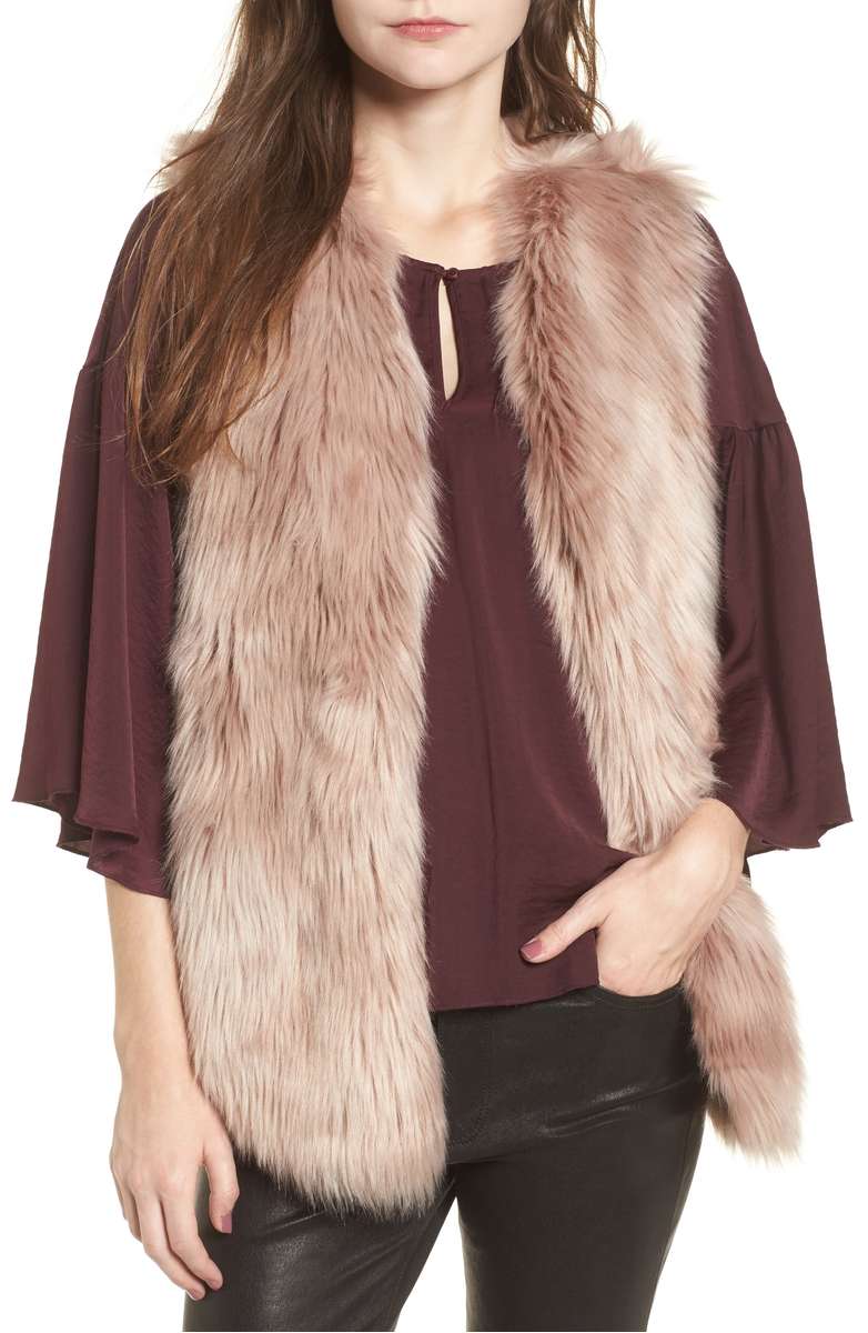 DYLAN Faux Fur Vest Pink faux fur vests holidays winter women