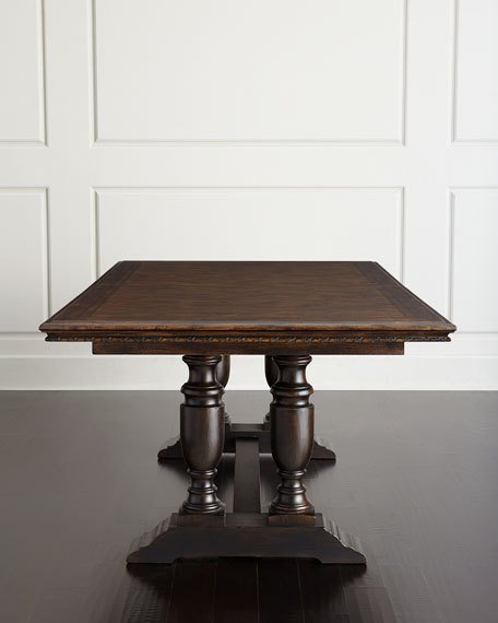 Hooker Furniture Reverie Trestle Dining Table Dark Brown horchow friends and family sale
