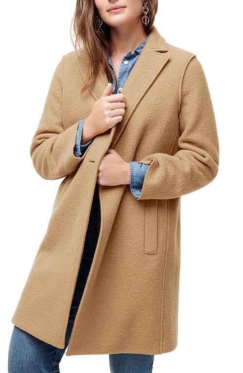 J.CREW Daphne Boiled Wool Topcoat Autumn Biscuit peacoats women