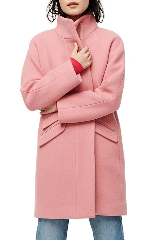 J.CREW Stadium Cloth Cocoon Coat Pale Blush peacoats women