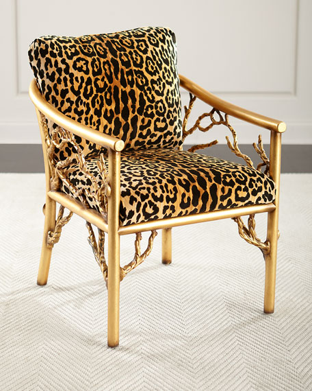John-Richard Collection Leopard Branch Chair Horchow friends and family holiday sale 