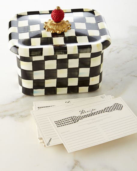 MacKenzie-Childs Courtly Check Recipe Box kitchen gadgets mom holiday gifts