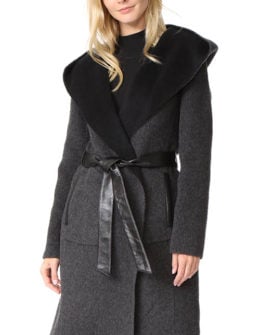 Mackage Kalysta Wool Jacket Black Charcoal 2017 shopbop after christmas sale