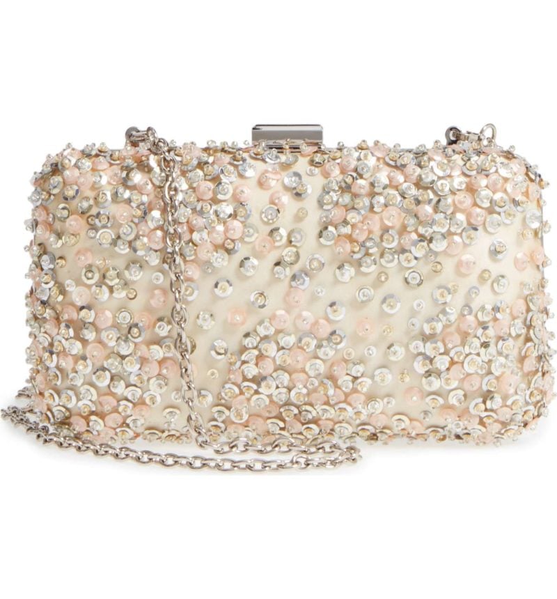 NORDSTROM Confetti Sequin Minaudière Champagne sequin clutch bags new year's eve 2017