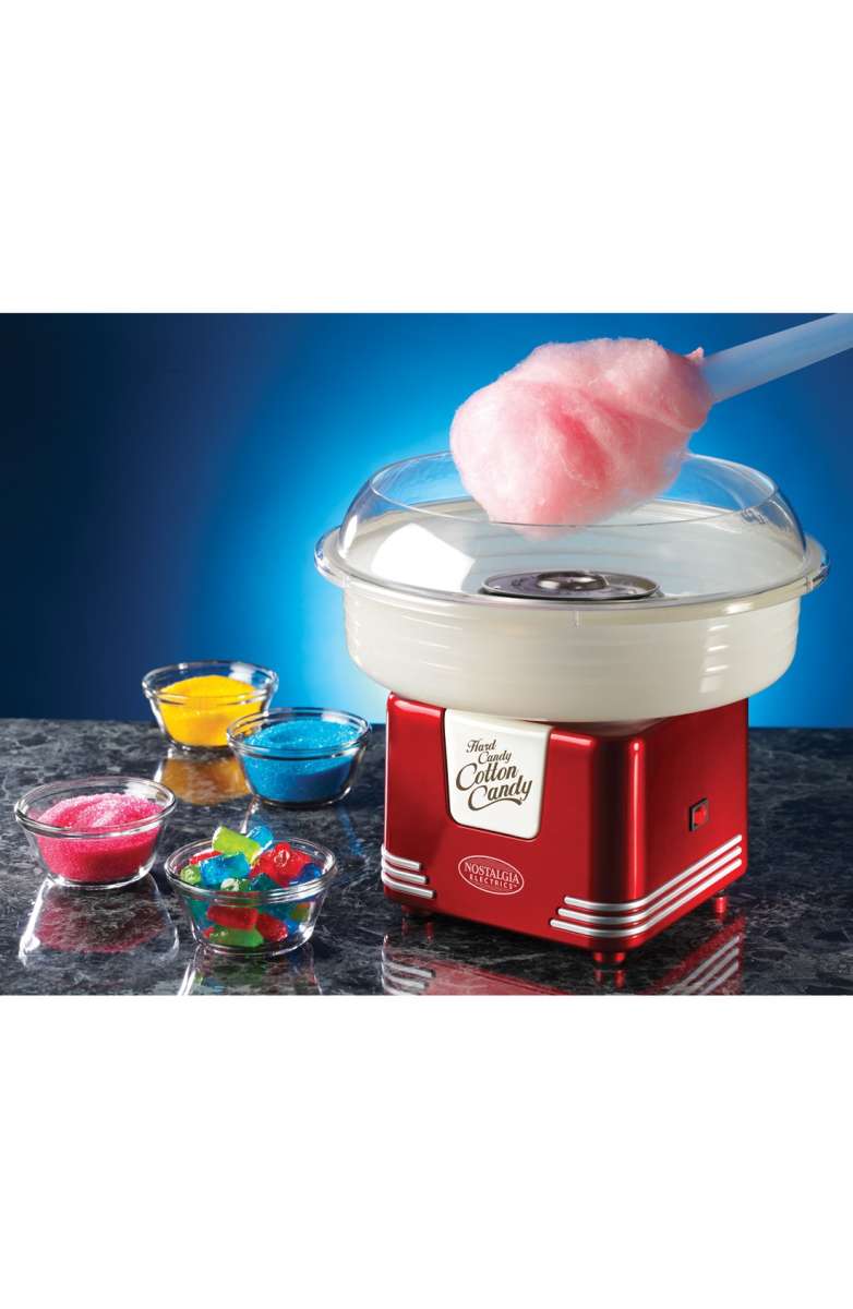 NOSTALGIA ELECTRICS 'Retro Series' Cotton Candy Maker Red kitchen gadgets holiday party new year's eve mom