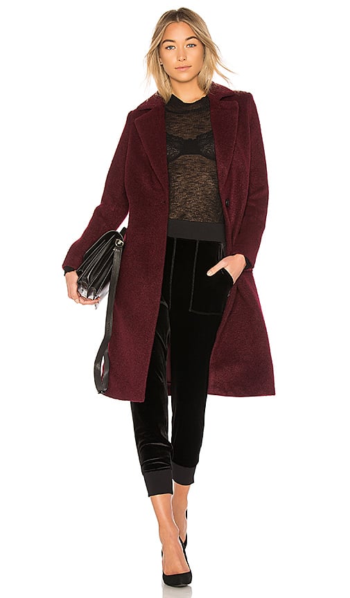 ON PARLE DE VOUS ON PARLE DE VOUS FOCUS COAT Bordeaux peacoats winter women holidays 
