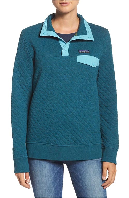 PATAGONIA Snap-T® Quilted Pullover Elwha Blue fleece pullovers winter holidays