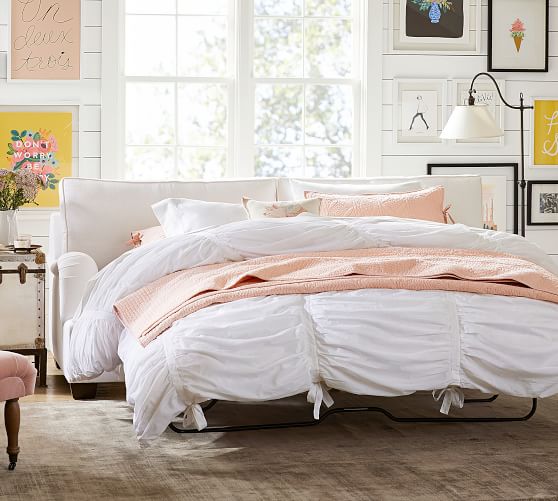 PB COMFORT ENGLISH ARM UPHOLSTERED SLEEPER SOFA Pottery Barn sleeper sofas pottery barn holiday furniture sale