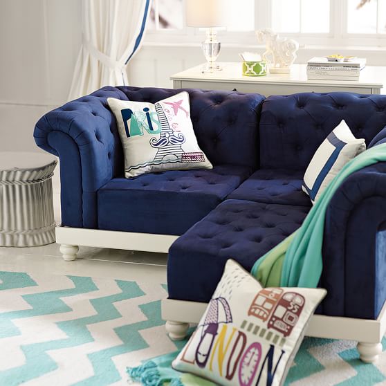 PBteen Cushy Roll Arm Super Sectional Set pottery barn teen sale of the season