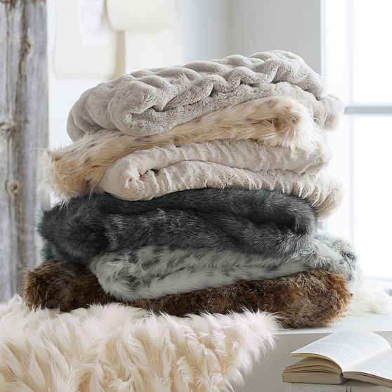 PBteen Faux-Fur Throw pbteen sale of the season