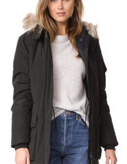 Penfield Lexington Jacket Black parkas with faux fur trim women winter 2018