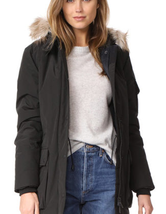 Penfield Lexington Jacket Black parkas with faux fur trim women winter 2018