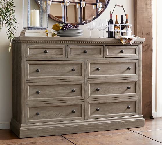 Pottery Barn BANKS BUFFET, GREY pottery barn holiday gifts buy more save more sale