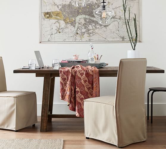 Pottery Barn BARTOL FIXED RECLAIMED PINE DINING TABLE pottery barn holiday furniture sale