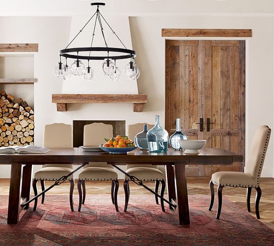 Pottery Barn BENCHWRIGHT EXTENDING DINING TABLE, ALFRESCO BROWN pottery barn winter warehouse sale