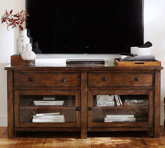 Pottery Barn BENCHWRIGHT TV STAND, LARGE pottery barn holiday furniture sale
