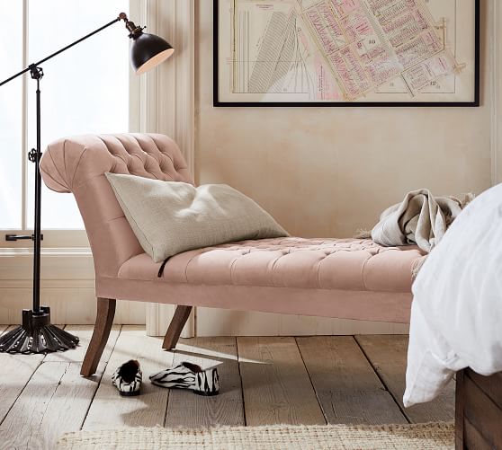 Pottery Barn CAROLYN UPHOLSTERED CHAISE Pottery barn holiday gifts buy more save more sale