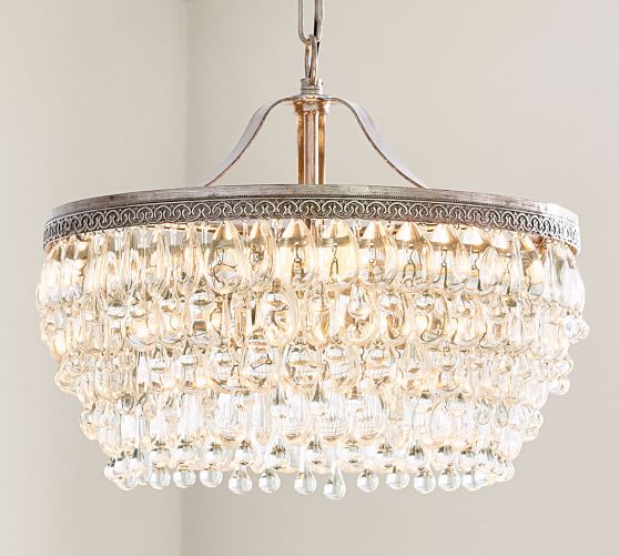 Pottery Barn CLARISSA CRYSTAL DROP ROUND CHANDELIER pottery barn home decor sale 20 percent off