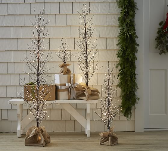 Pottery Barn FAUX LIT BERRY TREE 18" pottery barn winter warehouse sale