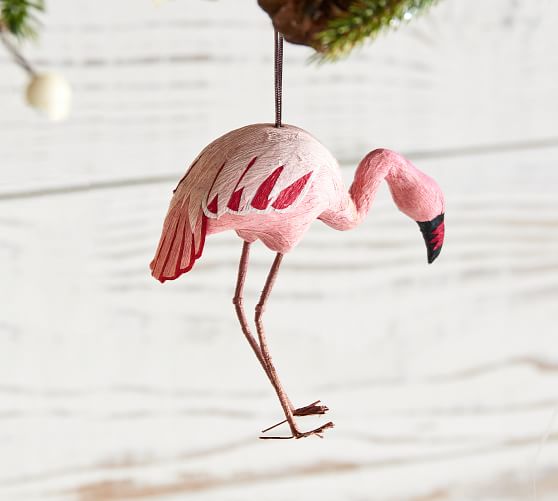 Pottery Barn FLAMINGO ORNAMENT pottery barn winter warehouse sale