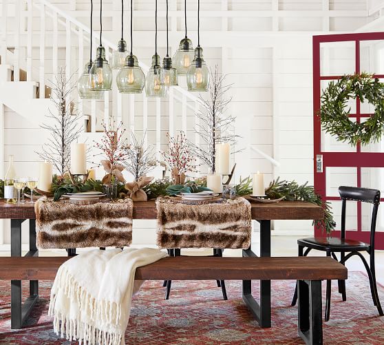 Pottery Barn GRIFFIN RECLAIMED WOOD FIXED DINING TABLE Eco-Friendly pottery barn holiday furniture sale