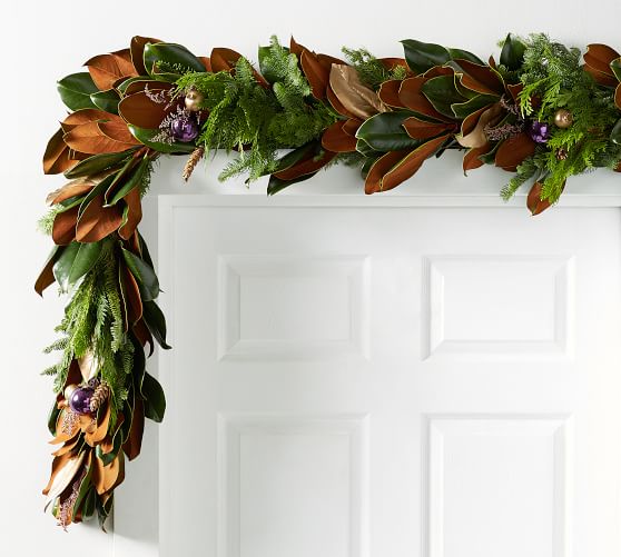 Pottery Barn LIVE PLUM MAGNOLIA GARLAND pottery barn home decor sale