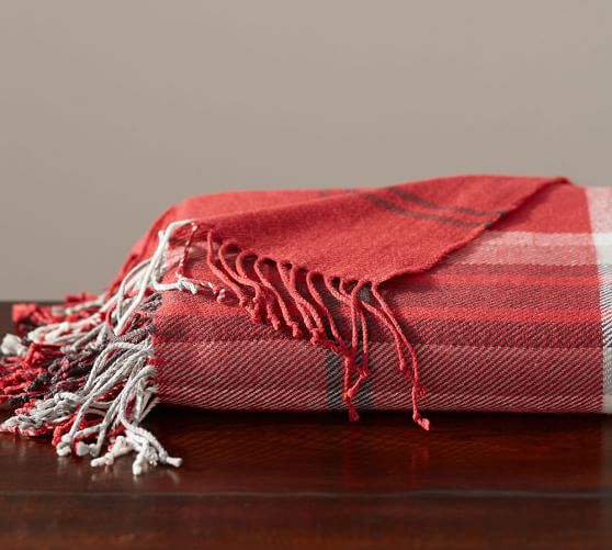 Pottery Barn MCKINLEY PLAID THROW pottery barn winter warehouse sale