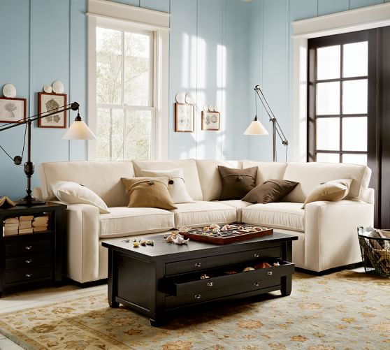Pottery Barn PB SQUARE UPHOLSTERED 3-PIECE SECTIONAL pottery barn sectionals sale