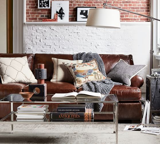 Pottery Barn TOWNSEND ROLL ARM LEATHER SOFA COLLECTION pottery barn holiday gifts buy more save more sale