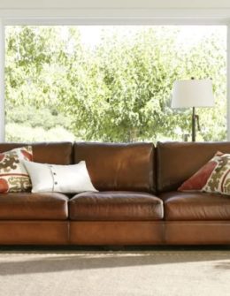 Pottery Barn TURNER SQUARE ARM LEATHER SOFA pottery barn holiday gifts buy more save more sale