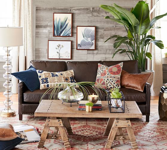 Pottery Barn TYLER LEATHER SOFA pottery barn holiday gifts buy more save more sale